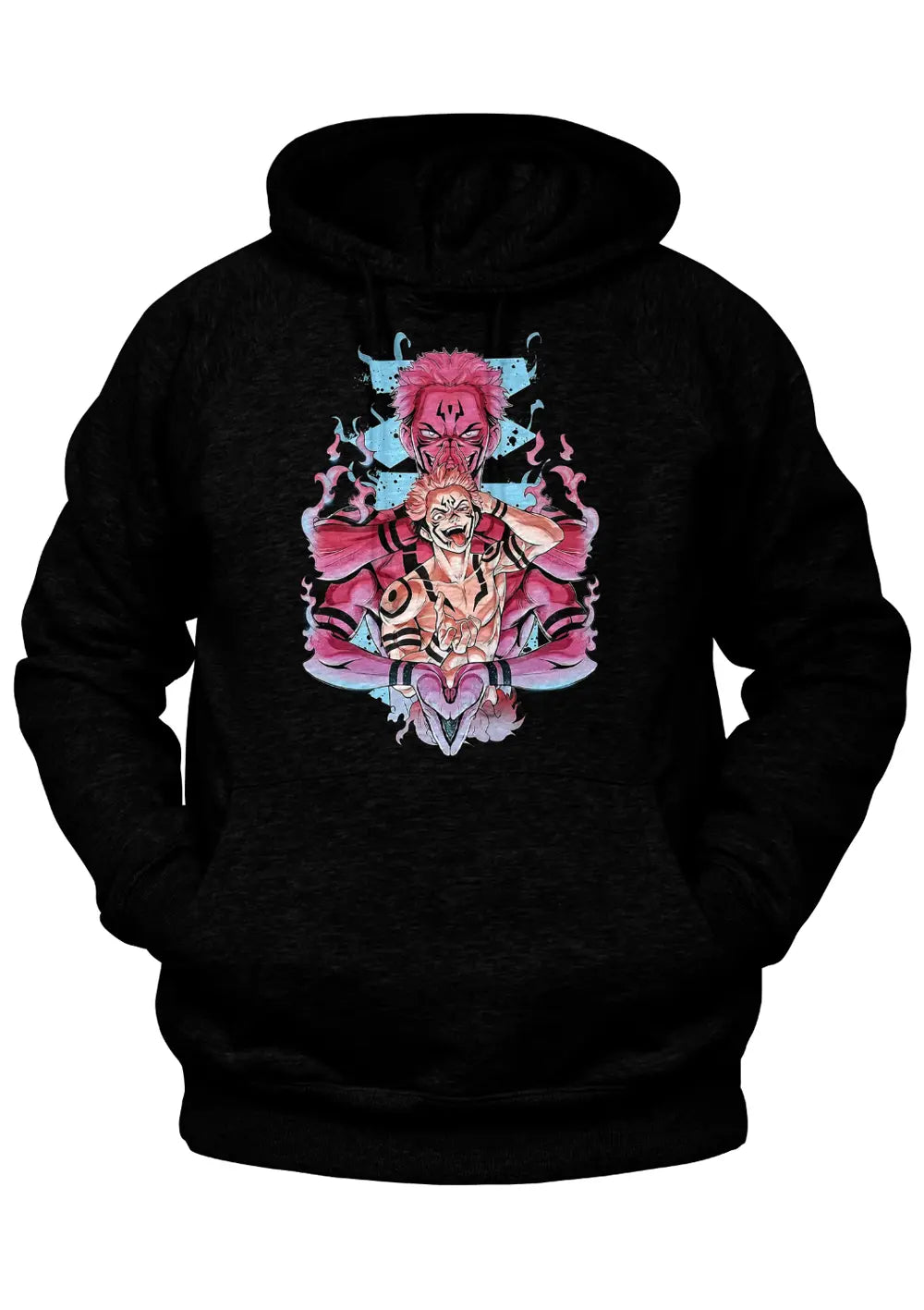 Felpa con Cappuccio Retro Jujutsu Kaisen Ryomen Sukuna Anime