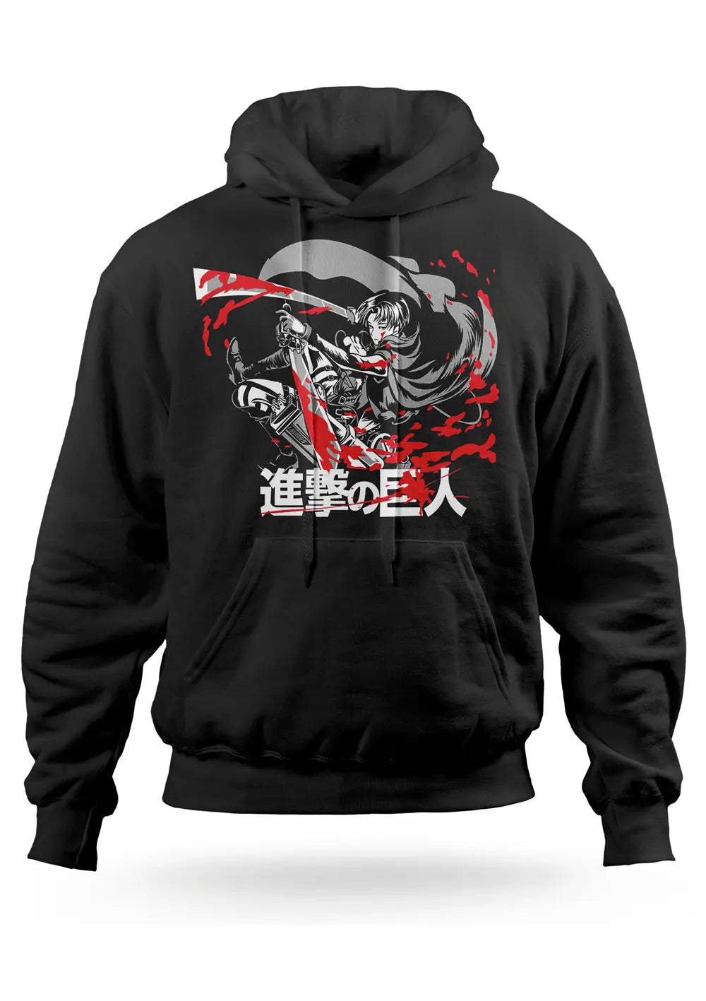 Felpa Levi Attack On Titan Anime con Cappuccio