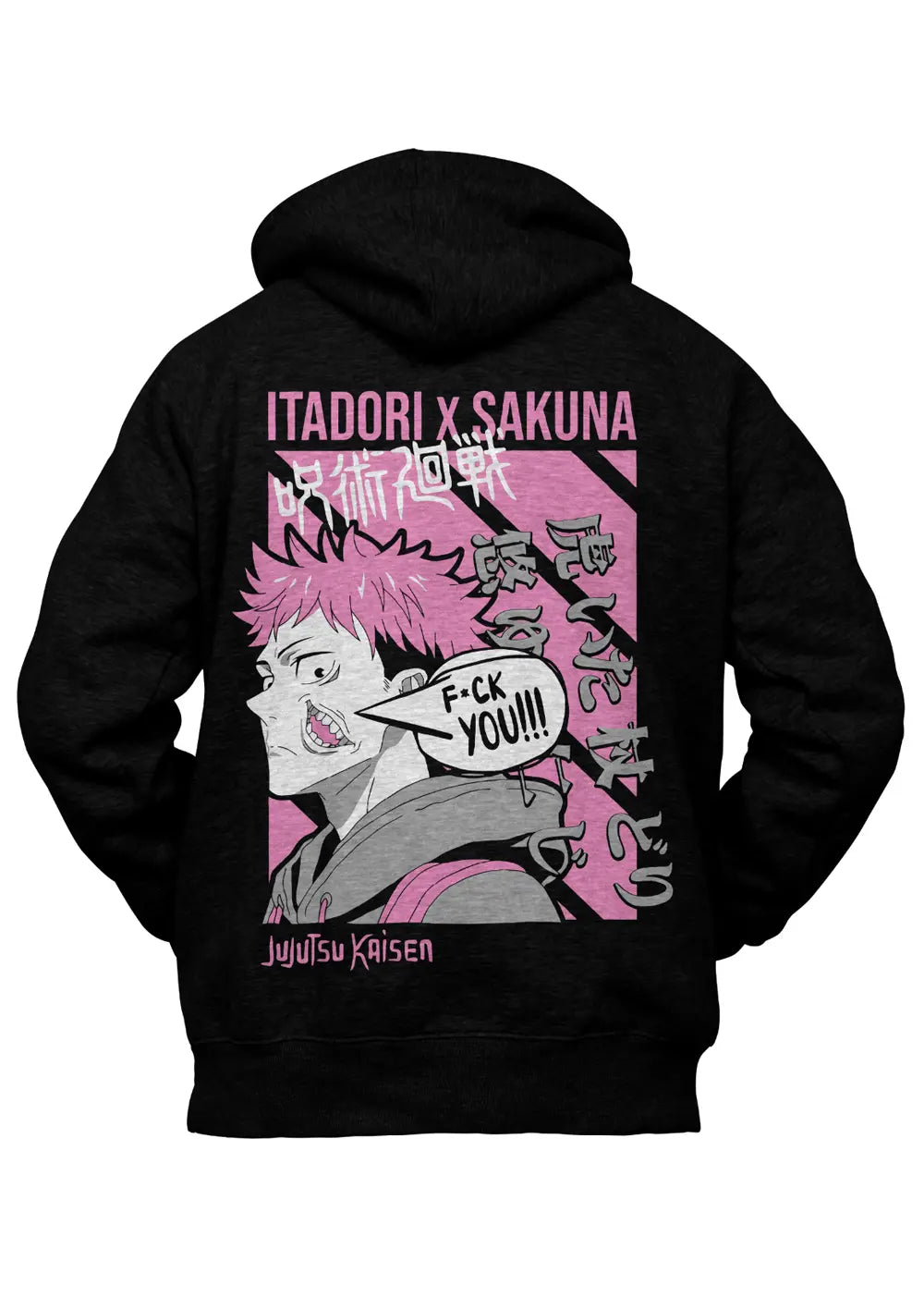 Felpa con Cappuccio Retro Jujutsu Kaisen Itadori Sukuna Anime