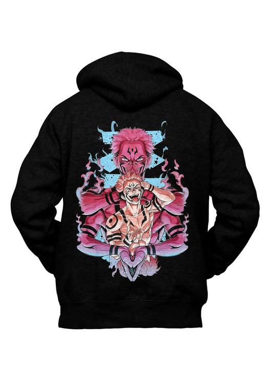 Felpa con Cappuccio Retro Jujutsu Kaisen Ryomen Sukuna Anime